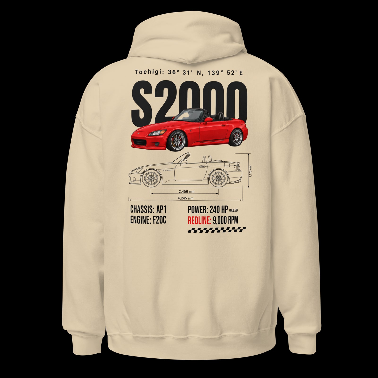 Honda S2000 Hoodie Back